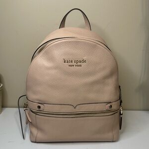 Kate Spade Day Pack Medium Backpack. Color Blush with gold accents.